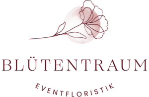 Theresa Huber Floristik Logo in Zusammenarbeit mit Julia John, Brautatelier für neue und gebrauchte Brautkleider